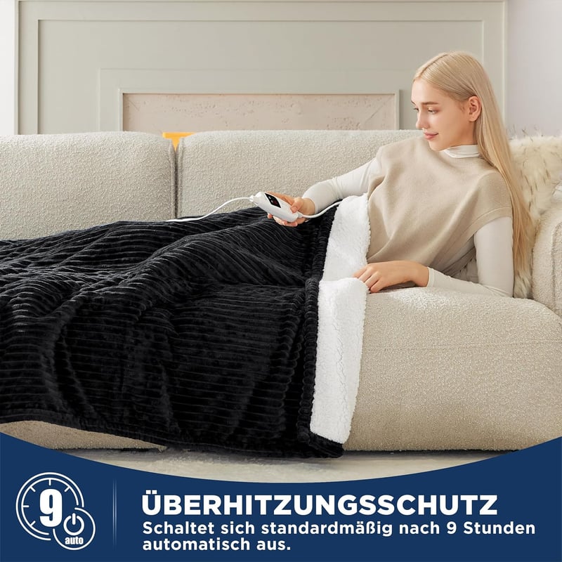 Bedsure elektromos takaró - 130x180cm, 8 fokozatú, időzíthető, gyors felfűtésű