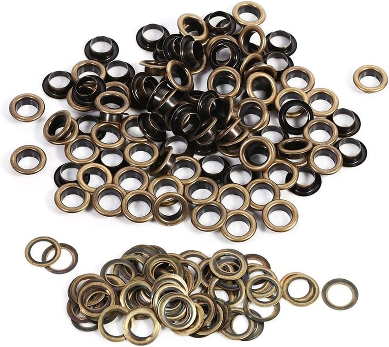Hililand 10 mm-es Fém Fűzőkarika Készlet - 100 db Bronz, Fekete és Arany Színben - DIY Ruha Dekoráció, Bőrművesség és Scrapbooking Kiegészít