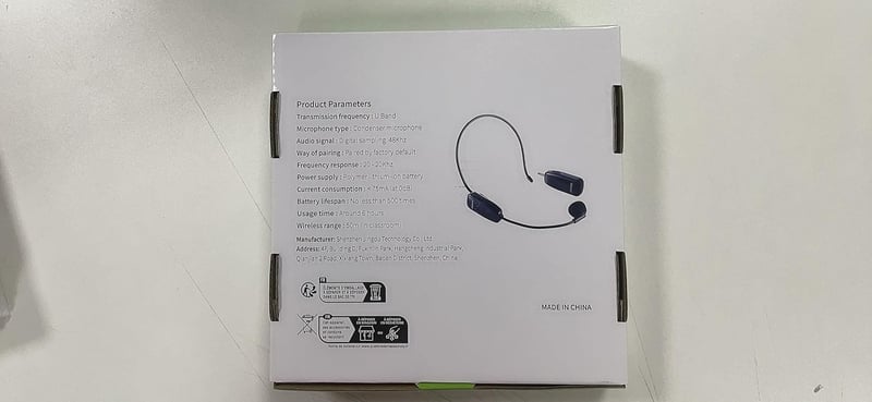 SOAIY 2in1 UHF vezeték nélküli headset mikrofon, 50m hatótáv, karaoke és konferencia használatra