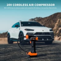 ThiEYE 20V akkus kompresszor, 150PSI, 10000mAh, autógumi fújó, LED-es 7