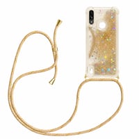 YAMCCCSE Csillámos Szilikon Tok Nyakpánttal Motorola Moto E7 Power Készülékhez — Nem kék hanem sárga színű (állapot: lásd a 2. képet) 1