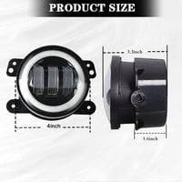 Skuntuguang 30W LED ködlámpa Jeep Wranglerhez, 10,2 cm-es, fekete, halo gyűrűs 5
