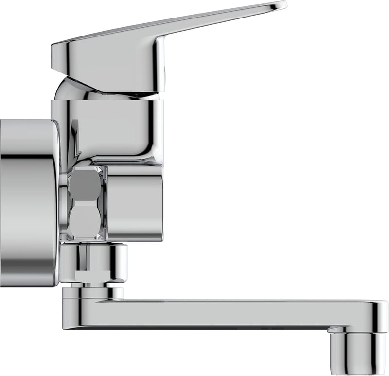 Ideal Standard Ceraplan BD241AA Fali Mosdó Csaptelep - Króm, Víztakarékos Rendszerrel, Sárgaréz, Egykaros Kivitel, Felületre Szerelhető