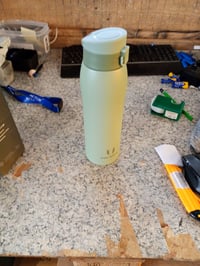 Termos din oțel inoxidabil Super Sparrow 950 ml, verde, sticlă de băut izolată, cu 1 capac — lipsește un capac (stare: vezi a 2-a fotografie) 2