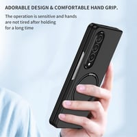 Samsung Galaxy Z Fold4 5G mágneses tok - CasurvivePro vékony, ütésálló védőtok, vezeték nélküli töltés, fekete 4
