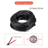 Sourcing Map 16AWG LED szalag kábel, 30,5m, PVC szigetelésű réz vezeték 2