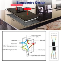 Hobsir 2 zónás beépíthető üvegkerámia főzőlap 30 cm, 3200 W, érintésvezérlés 10