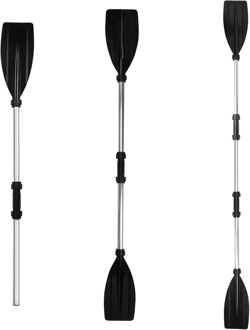QWORK Állítható Alumínium Evező Szett Kajak és SUP Deszkához - Kombinálható 125-206 cm Hosszúságú Lapátok Vízi Sportokhoz