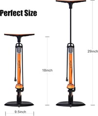 Kerékpár Állópumpa 160 PSI - Presta és Schrader Szelepekhez, Labdákhoz is 3