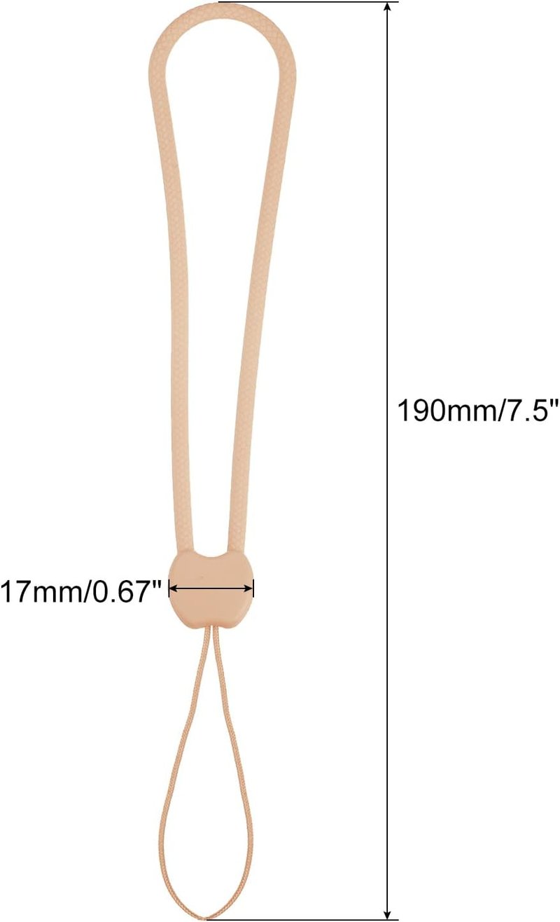 Fukszia színű szilikon csuklópánt kulcsokhoz, kamerához, USB-hez - 5 db-os készlet