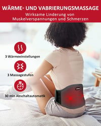 ComfyTemp vezeték nélküli vibromaszázsos derékfűtő öv, 3 fokozatú, 5000mAh akkus 3