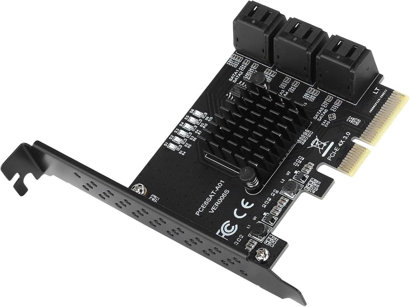 ASHATA PCIe 6 portos SATA 3.0 bővítőkártya SSD és HDD-hez