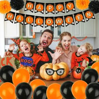 Koogel 40 részes Halloween Dekoráció Szett - Latex és Karton Elemek 8