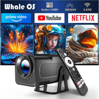 Magcubic HY320 NTV Okos Projektor 1080P Natív Felbontással, Netflix Támogatással, Hangvezérléssel, 320ANSI 12000Lumen, 5G WiFi, Automatikus  1