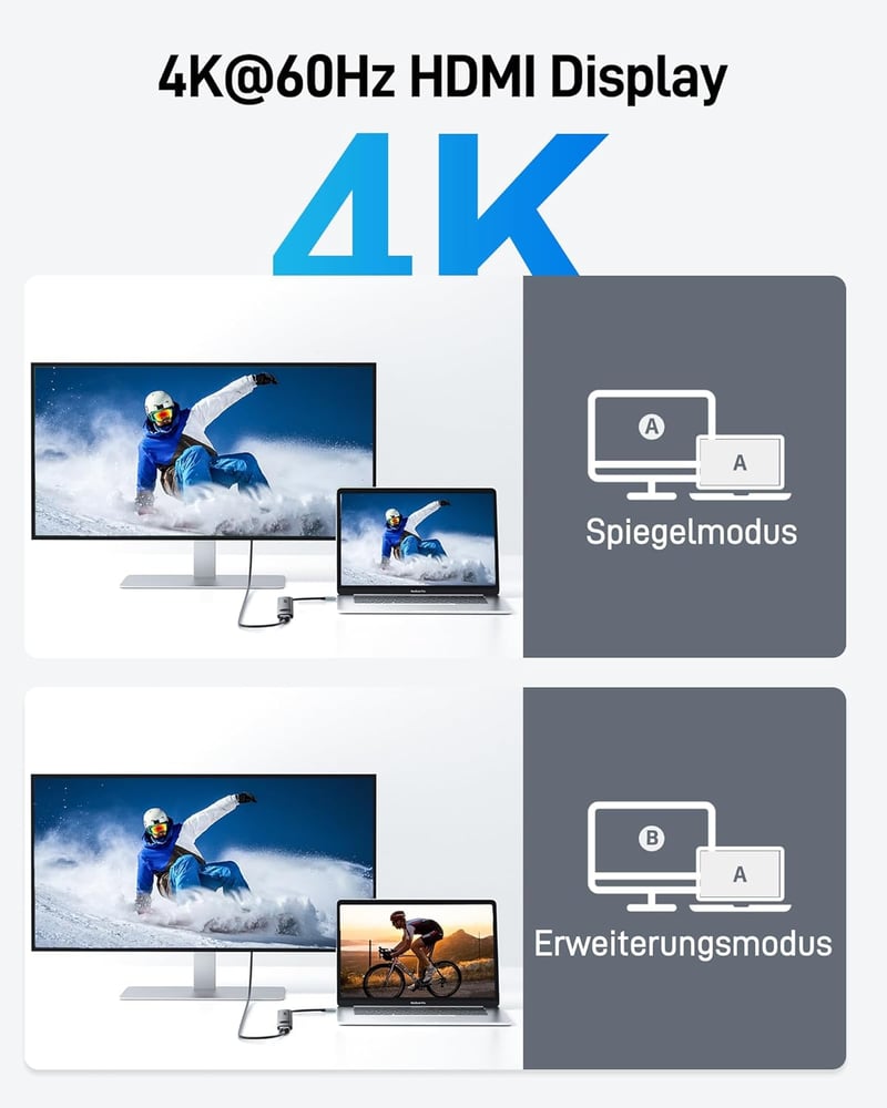 Acer 7-in-1 USB-C Hub - 4K@60Hz HDMI Adapter, 100W PD Töltés, 2 USB 3.0 Port, Kártyaolvasó, Képernyővezérlés - MacBook, Surface, iPhone Komp