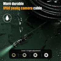 Hiacinto 15m-es endoszkóp kamera, 5" IPS kijelző, IP68 vízálló, 1080P HD, 32GB 4