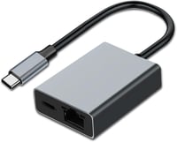 RUIZHI 100W USB-C Ethernet Adapter - Gigabit RJ45 Hálózati Csatlakozó és Gyorstöltő Chromecast, Telefon, MacBook és Windows Eszközökhöz 1