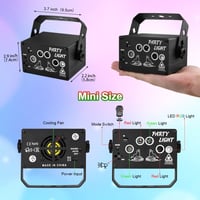 URAQT RGB Diszkófény 60 Üzemmóddal, Távirányítóval és Hangvezérléssel 8