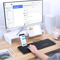 Seenda Bluetooth német billentyűzet mobiltatóval, dupla vezeték nélküli kapcsolattal 7