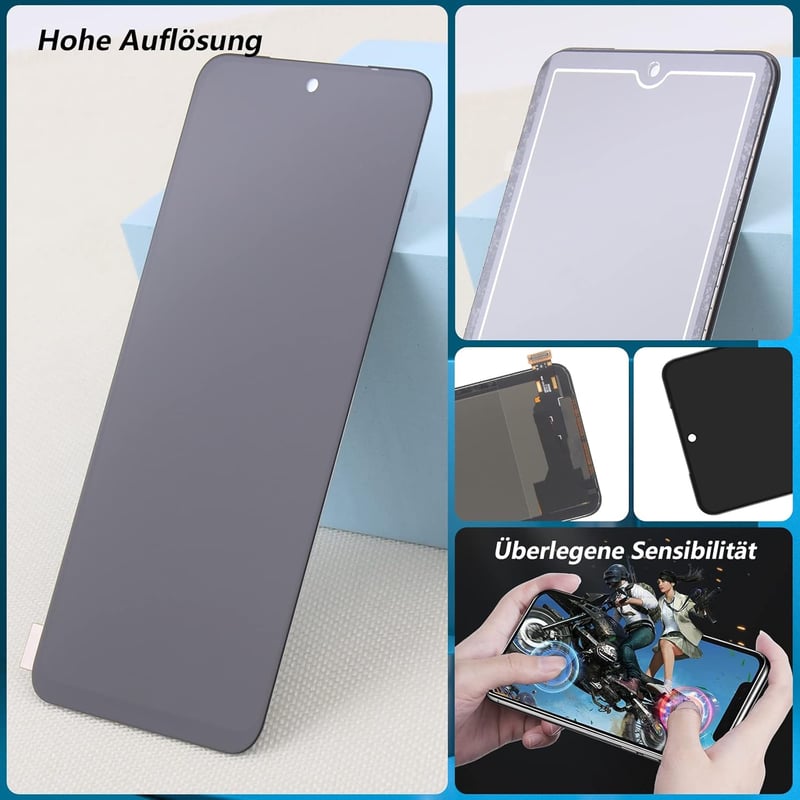RongZy Kijelző Csere Xiaomi Redmi Note 11S / Note 11 Modellekhez, Érintőképernyő Digitalizáló Üveg Panel Szerelőkészlettel, Fekete