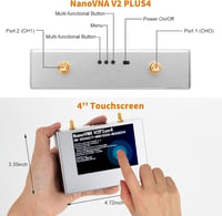 AURSINC NanoVNA V2 PLUS4 Vektoros hálózatelemző 4GHz-ig, 4" érintőképernyővel 2