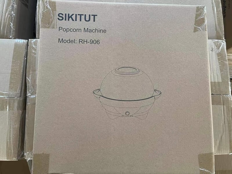 SIKITUT 5L-es Otthoni Popcorn Készítő Gép Tapadásmentes Bevonattal