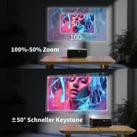 WEWATCH V51 PRO 4K Okos Projektor 19000 Lumen 5G WiFi Bluetooth Android Rendszerrel, Fehér Zaj Funkcióval, iOS/HDMI/USB Kompatibilis, 500 AN 6
