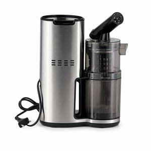AMZCHEF Slow Juicer hidegen sajtolós facsaró – bemutatódarab, 1 szűrővel, gumigyűrű nélkül, ezüst