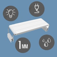 GERUI Ultra Vékony LED Akvárium Világítás Csipeszes Lámpa 6W - Fehér Teleszkópos Vízi Növény Lámpa Korallzátony Nézőfény 1500 Lumen IP44 3