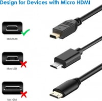 Aranyozott Micro HDMI-HDMI kábel 3m, 3D és Ethernet támogatással 2