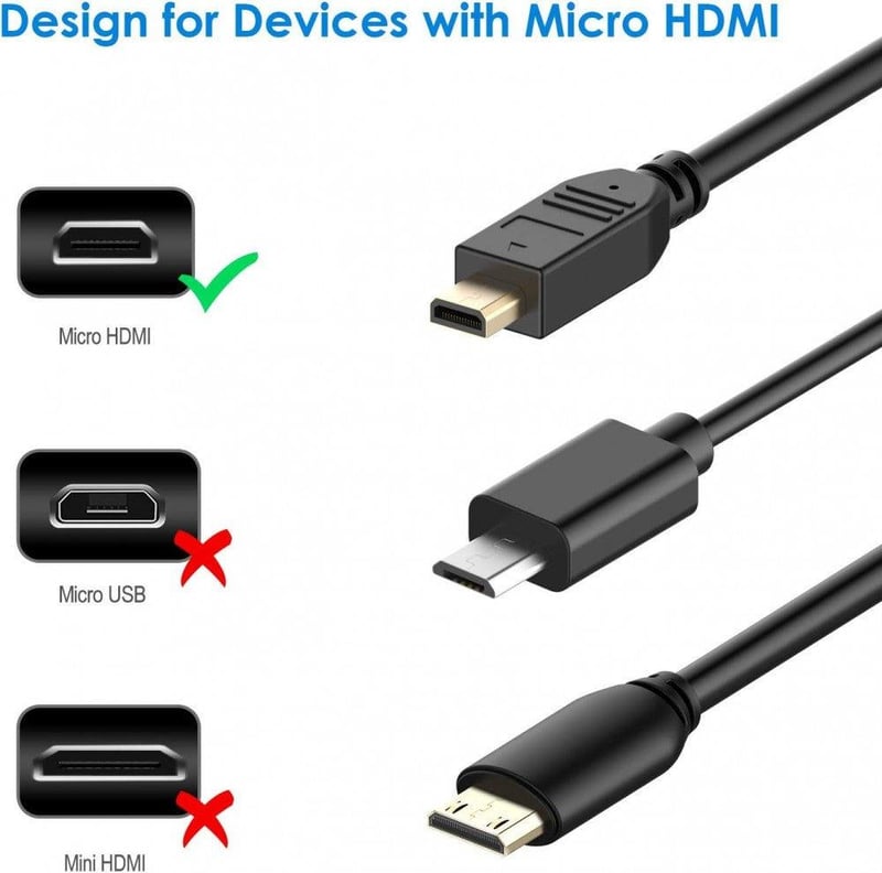 Aranyozott Micro HDMI-HDMI kábel 3m, 3D és Ethernet támogatással