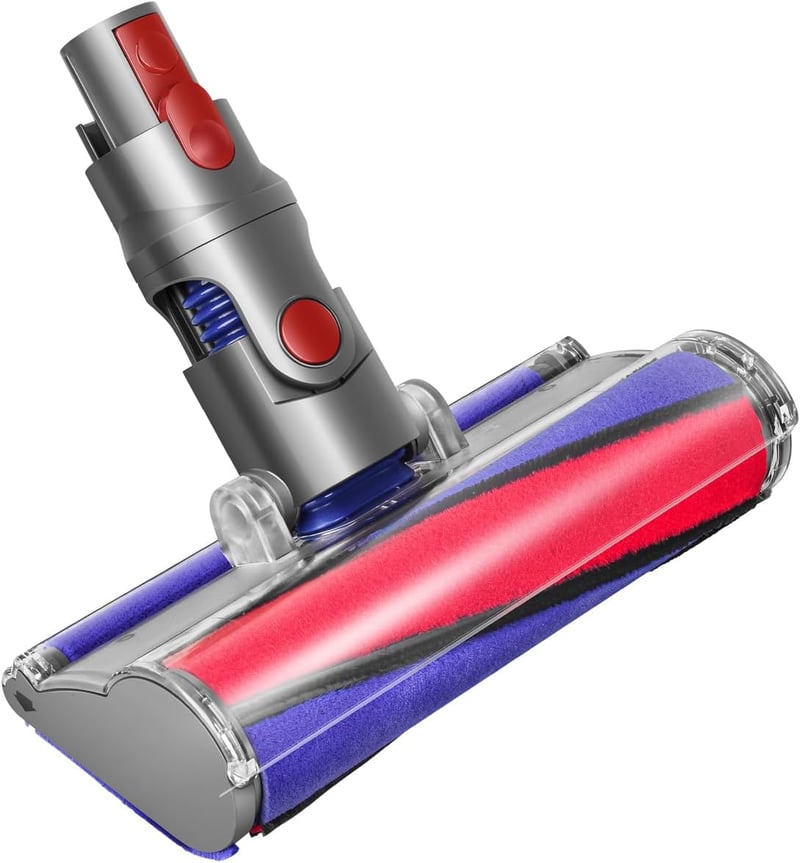 DrRobor Puha Görgős Padlófej Dyson V10 V11 V15 Porszívókhoz - Elektromos Kefe Tartozék Kemény Padlófelületekhez