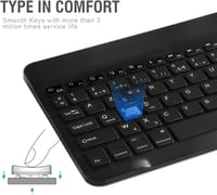 Háttérvilágítású AZERTY Bluetooth billentyűzet iPad, Mac, Windows, Android eszközökhöz 3