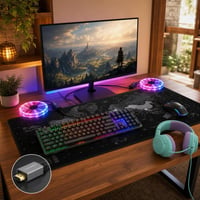 Gamer set: DP kabel + mehanička tipkovnica + XXL podloga + 2×3m RGB LED traka + gaming slušalice 1