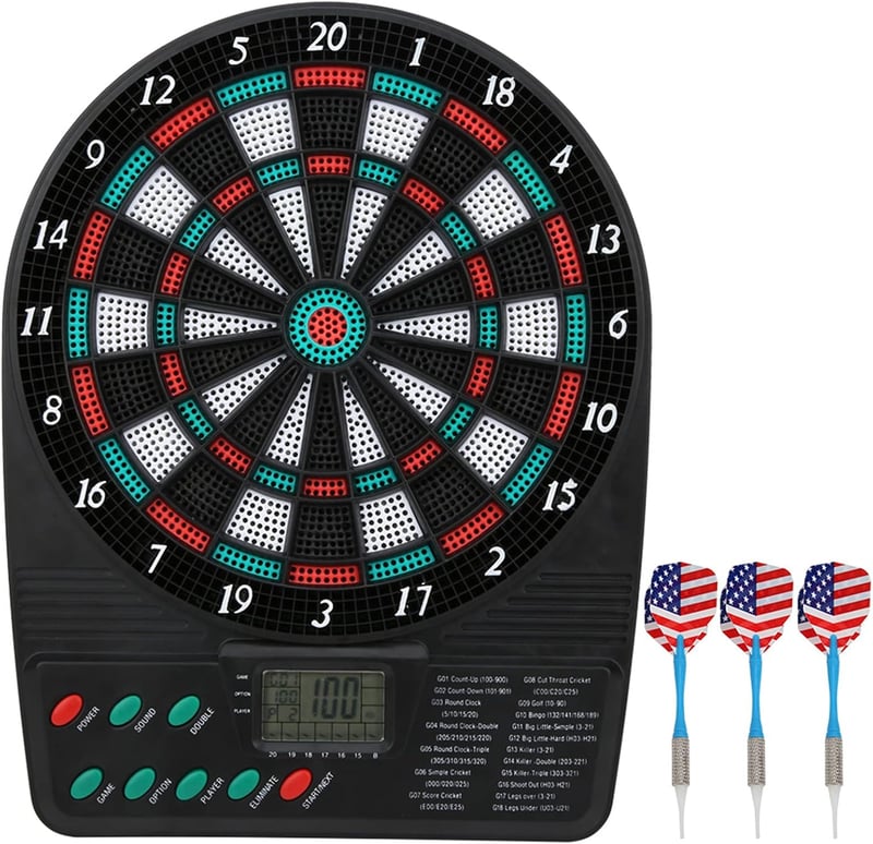 Profi elektronikus darts tábla LCD kijelzővel, 3 nyíllal és automata pontszámolással
