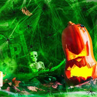 Világító, Nyújtható Pókháló - Ijesztő Halloween Dekoráció 4