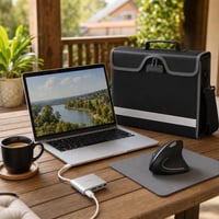 Mobilná kancelária: vodeodolná taška + ergonomická myš + 3v1 hub 1