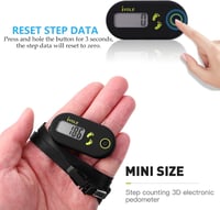 3D Mini Lépésszámláló - Egyszerű Digitális Pedométer Gyerekeknek, Felnőtteknek 4