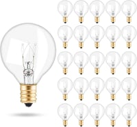 ZONJIE G40 LED Izzó E12 Foglalattal, 25 db Meleg Fehér 2700K, Szabályozható Fényerejű, Törésálló, 0.6W Energiatakarékos Kültéri Világítás 1