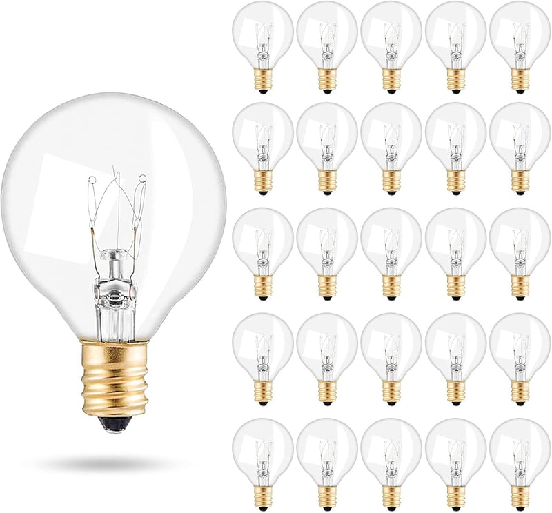 ZONJIE G40 LED Izzó E12 Foglalattal, 25 db Meleg Fehér 2700K, Szabályozható Fényerejű, Törésálló, 0.6W Energiatakarékos Kültéri Világítás