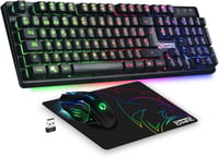 EMPIRE GAMING Armor RF800 Wireless Gamer Billentyűzet és Egér RGB 2.4GHz PC PS4 PS5 Xbox 1