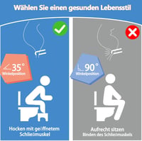 Összecsukható WC-zsámoly felnőtteknek - Fehér | Aranyér, székrekedés elleni segédeszköz 2