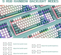 MAMBASNAKE K6 Pro Mechanikus Gaming Billentyűzet - 96% Méret, 3 Csatlakozási Mód, Hot Swap, 4000 mAh, RGB Háttérvilágítás, Spirál USB-C Kábe 5