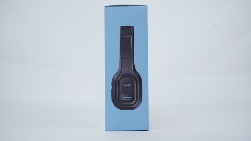 TeckNet Bluetooth fejhallgató mikrofonnal, zajszűrős, töltőállomásos, Skype-kompatibilis