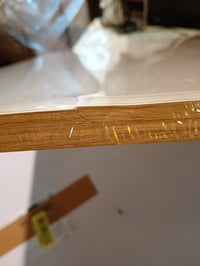 LYYYYX okvir za slike 50x70 cm, okvir od bež drveta, antirefleksno akrilno staklo — neispravno, djelomično funkcionalno: oštećenje na okviru (stanje: vidi 2. sliku) 4