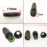CTRICALVER IP68 Vízálló Kötődoboz Kültéri Kábelcsatlakozó - Fekete Kábelvédő Burkolat 5-14mm Kábelekhez (2 db Csomag) 3