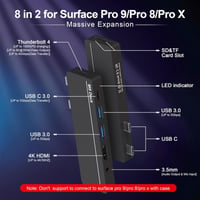 Microsoft Surface Pro 8 Dokkoló: 4K HDMI, LAN, USB 3.0 - Rytaki Pro 2