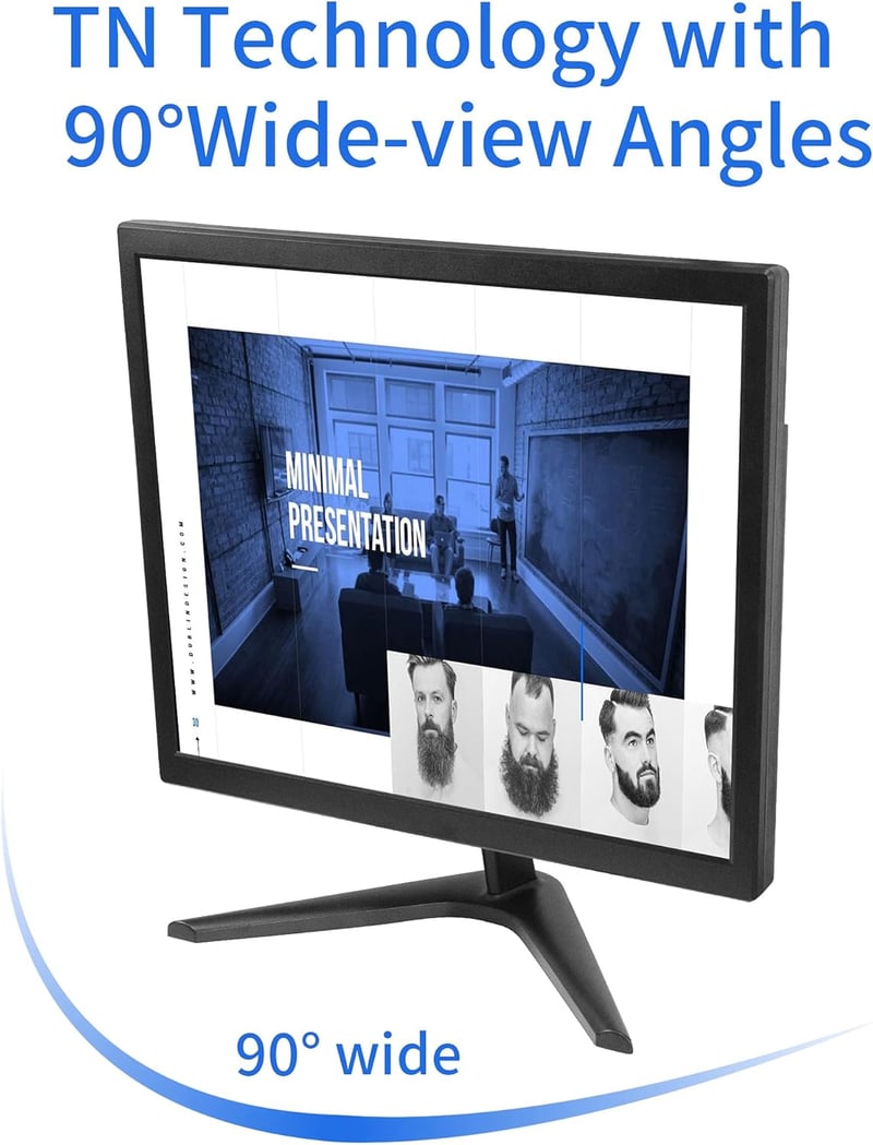 Thinlerain 17" Monitor 1280x1024 LED Képernyő 4:3 - Beépített Hangszóróval, 5ms Válaszidő, 60Hz, VGA/HDMI, VESA Kompatibilis, PS4/Xbox Támog