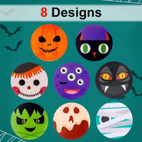 Halloween matrica gyerekeknek - 500 db kerek, 1,5 hüvelykes, tekercses 3