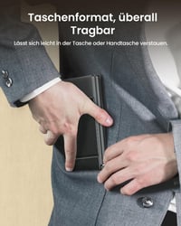 ProtoArc XK04 Összecsukható Kompakt QWERTZ Bluetooth Billentyűzet PU Bőrtokkal - Hordozható Mini Utazó Klaviatúra iPad iPhone Mac Android Wi 4